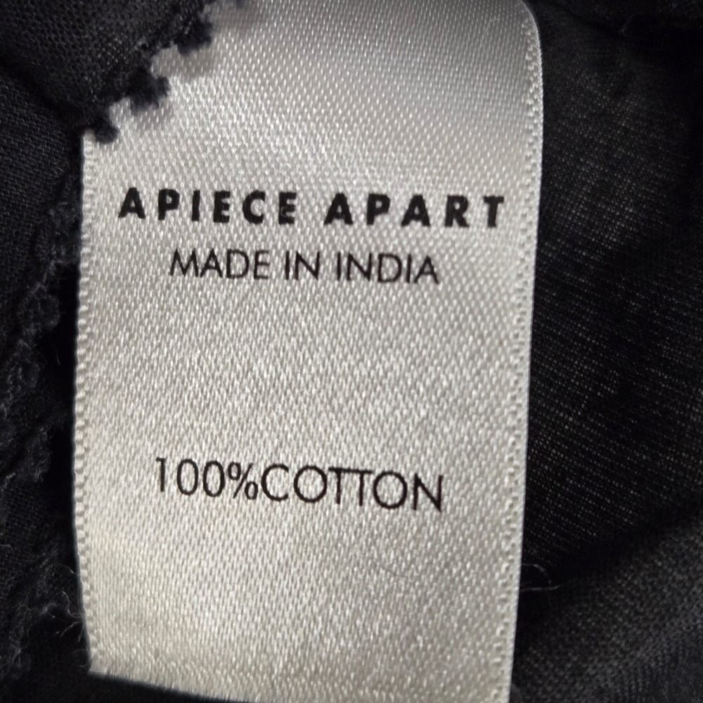 Apiece Apart Black Cotton Cropped Camisole Flowy Flounce Top Size 8 Black - Picture 6 of 10